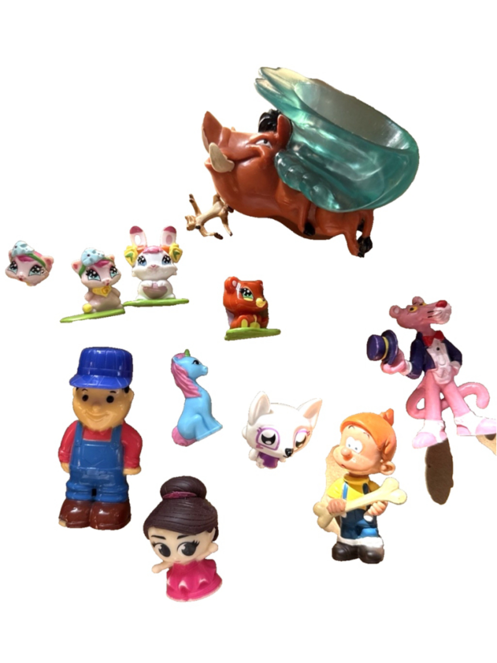 Lot of 11 Toy Figures Ice Age Pink Panther Mini Wink Cat